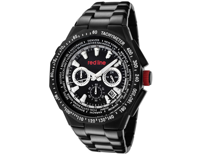 Red Line Black Chronograph Watch