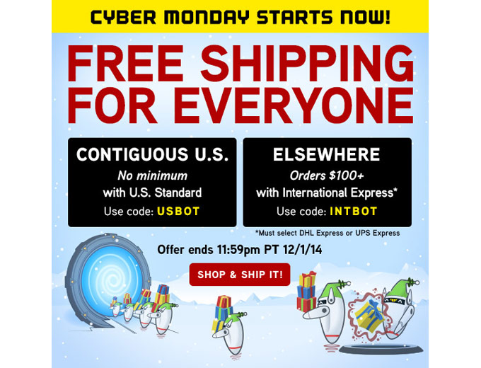 ThinkGeek Cyber Monday - 60% off + Free Shipping