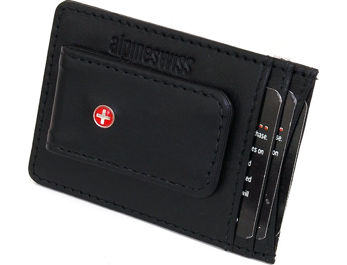 Leather Money Clip Front Pocket Wallet