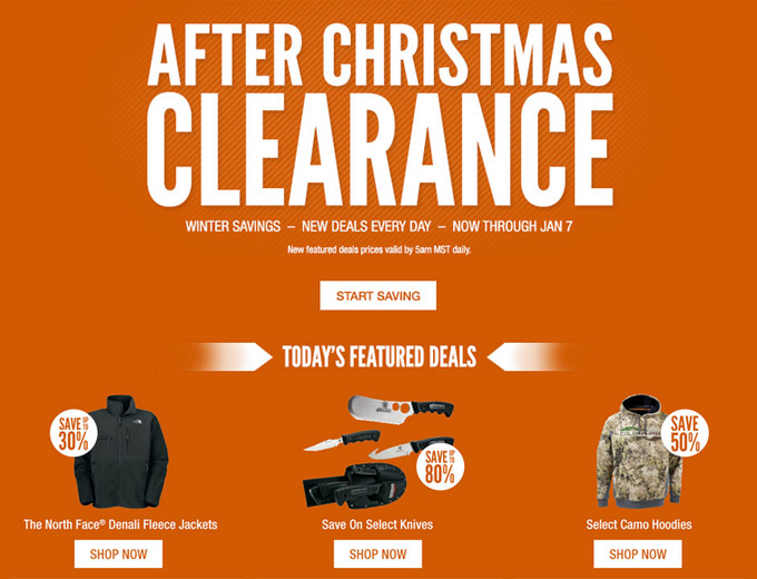 Cabela's After Christmas Sale - Up to 60% off