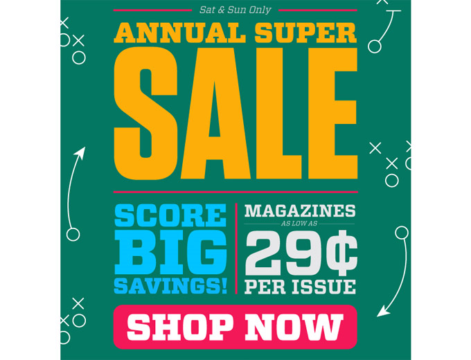 DiscountMags Annual Super Sale