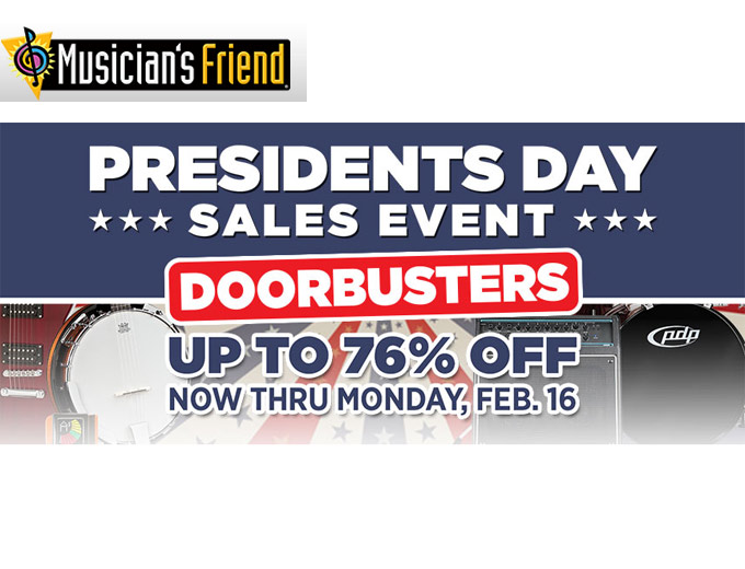 Musician's Friend Presidents Day Sales Event