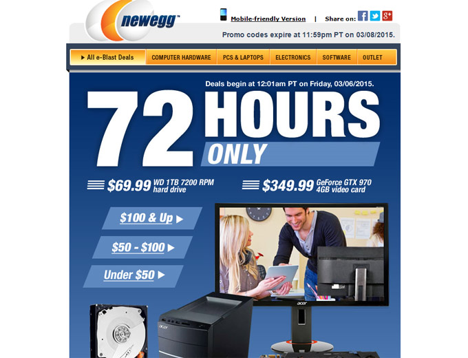 Newegg 72-Hour Sale