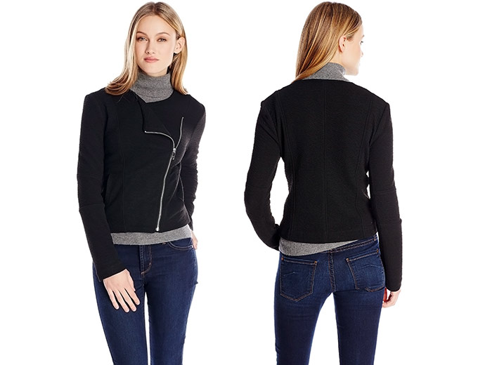 DKNYC Women's Asymmetrical Zip Jacket