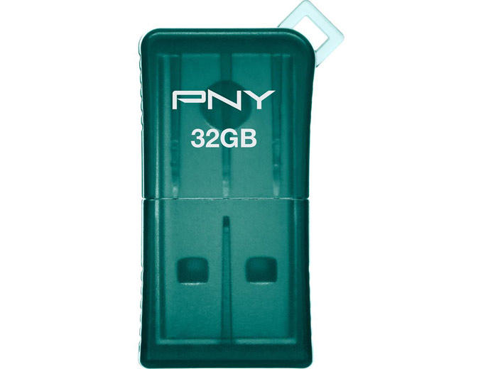 PNY Micro Sleek 32GB Teal USB Flash Drive