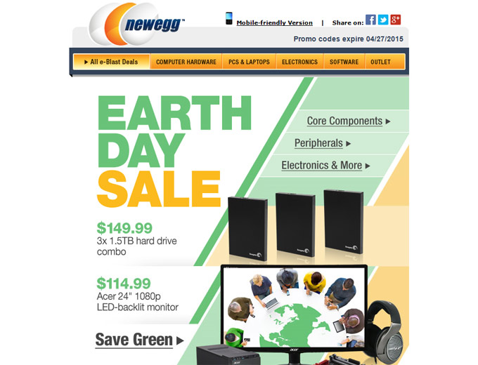 Newegg Earth Day Sale