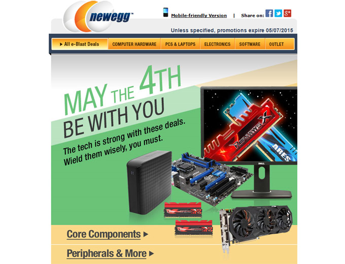 Newegg May The 4th Be With You Sale