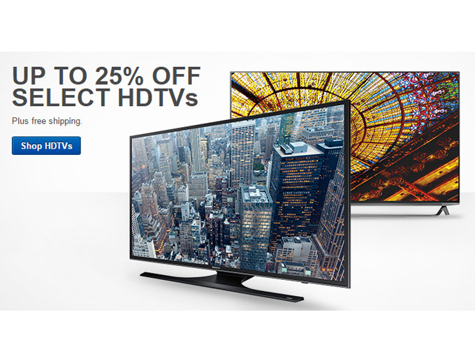 Extra 25% off HDTVs at Best Buy