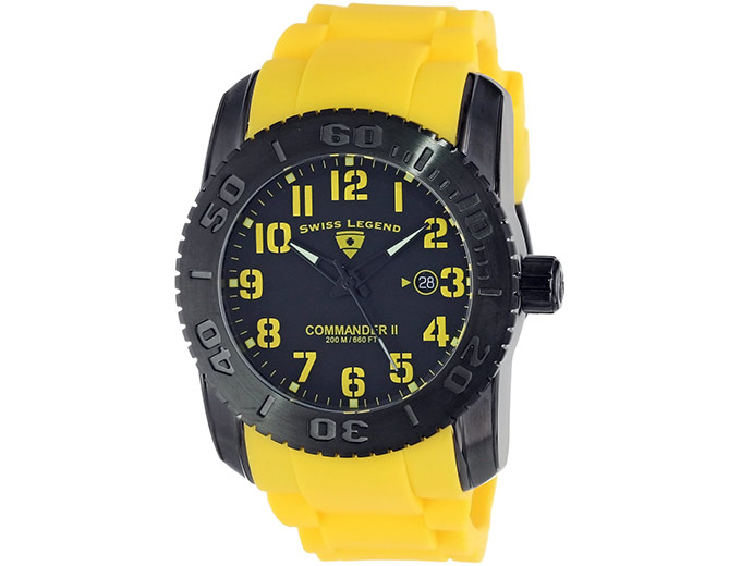 Swiss Legend Commander II Yellow Watch Set