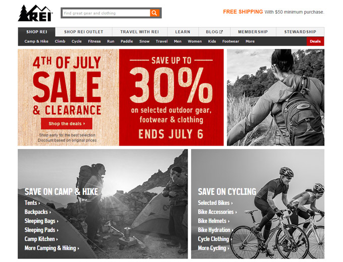 REI 4th of July Clearance Sale