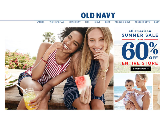 Old Navy Summer Sale - 60% off Everything