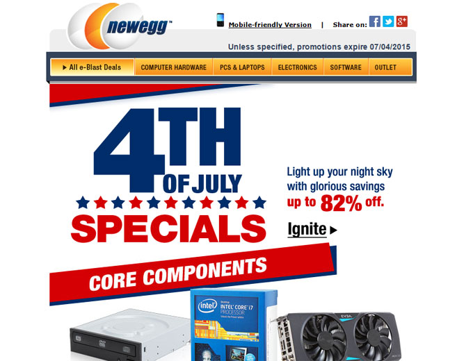 Newegg Fourth of July Sale Event