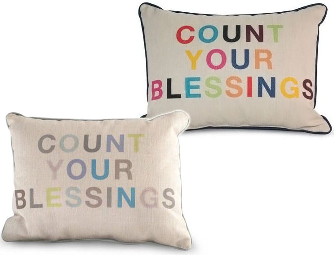 Count Your Blessings Decorative Pillow