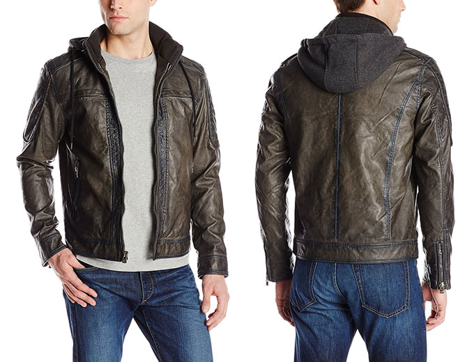 X-Ray Men's Faux Leather Moto Jacket