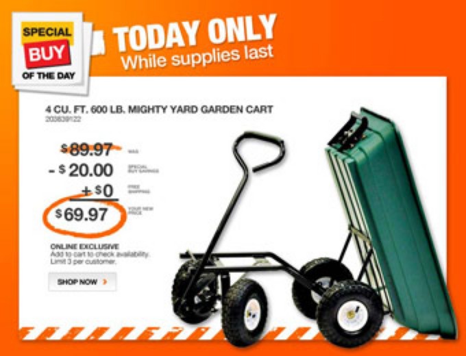 Precision LC2000 Mighty Garden Yard Cart
