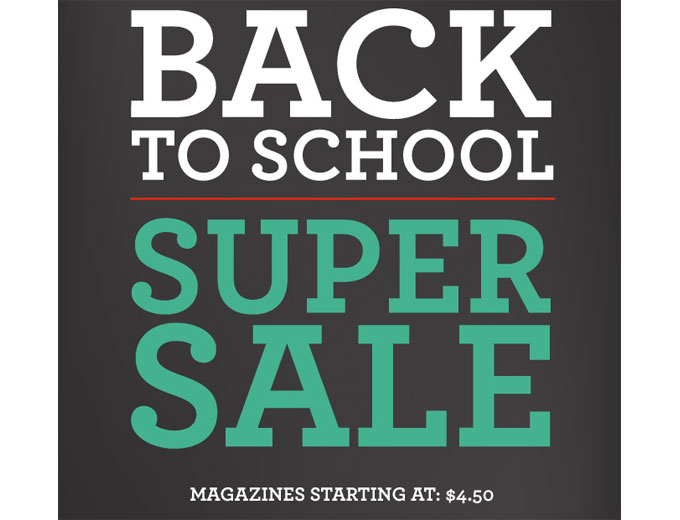 DiscountMags Back to School Super Sale