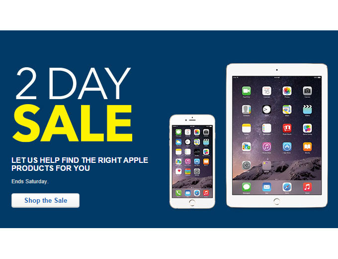 Best Buy 2-Day Apple Products Sale
