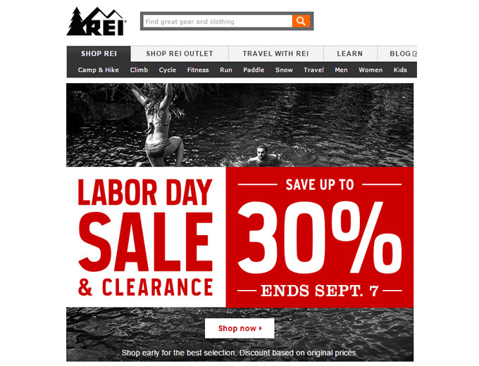 REI 2015 End of Summer Sale - Up to 30% off