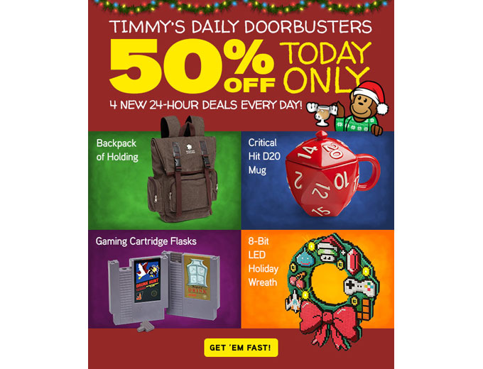 ThinkGeek Doorbuster Deals - 50% off