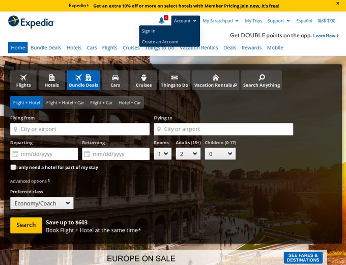 Expedia Coupon Codes & Flights/Hotels Promo Code Discounts