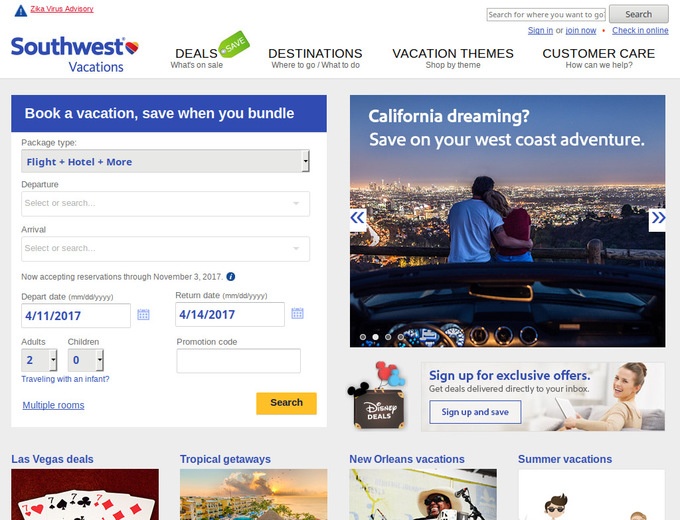 Southwest Airlines Vacations