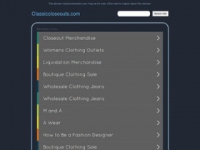 ClassicCloseouts.com