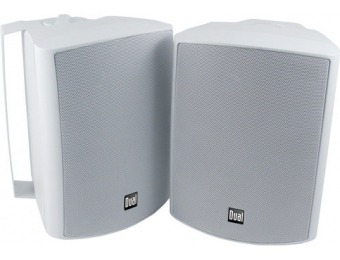 52% off Dual 3-Way Indoor/Outdoor Speakers (Pair) - White