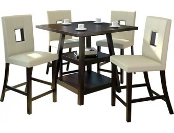 64% off Bistro 5 Piece Counter Height Cappuccino Dining Set