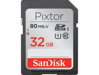 83% off SanDisk Pixtor 32GB SDHC Class 10 Memory Card