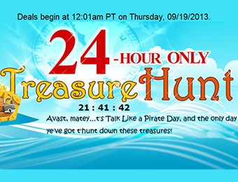 24 Hour Treasure Hunt Sale - Hot Deals on Tons of Top Rated Items