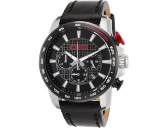 94% off Red Line Fastrack Chrono Black Leather Dial and Bezel Watch