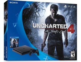 $100 off Uncharted 4 PlayStation 4 500GB Slim Bundle with Redcard