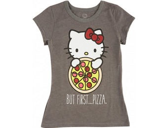 64% off Hello Kitty Little Girls Pizza First T-Shirt