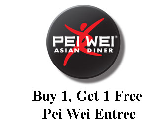 Buy 1 Get 1 Free Pei Wei Asian Diner Coupon (via Facebook)