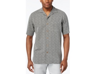 87% off Tasso Elba 100% Silk Printed Short-Sleeve Shirt