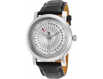 94% off Lucien Piccard Ruleta Leather Stainless Steel Watch