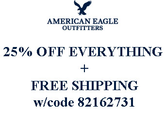 25% off Everything at American Eagle w/code 82162731