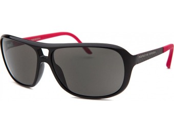 84% off Porsche Design Women's Aviator Black Sunglasses