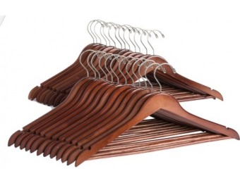 61% off Great American Hanger Co. Flat Body Wooden Hangers - 25-Pack