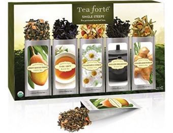 37% off Tea Forté Classic SINGLE STEEPS Loose Tea Sampler 15 ct