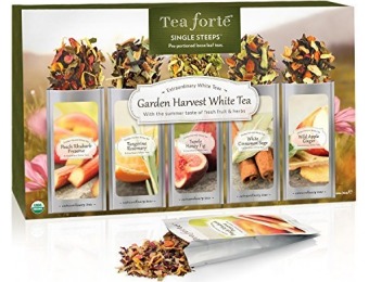 40% off Tea Forte Organic White Tea Loose Leaf Tea Sampler, 15 ct