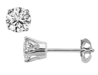 82% off .10Ctw Genuine Diamond Earrings Set In Solid Sterling