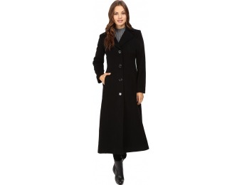 73% off Anne Klein Wool Long Coat (Black) Women's Coat