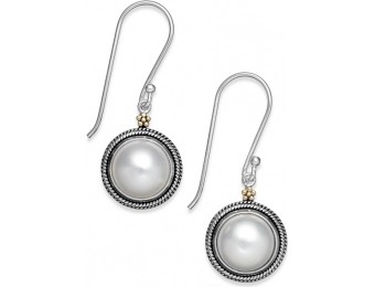 80% off Cultured Freshwater Pearl Drop Earrings in 14k Gold
