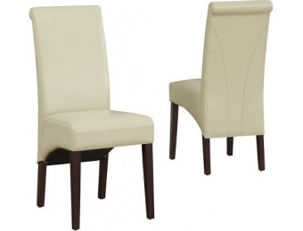 64% off Avalon Deluxe Parson Dining Chair (Set of 2) Satin Cream