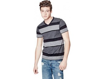 73% off Guess Factory Balfore Striped V-Neck Tee