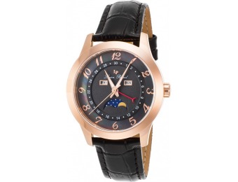 91% off Lucien Piccard Artista Leather MOP Rose-Tone SS Watch
