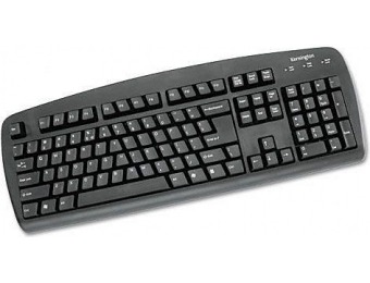 45% off Kensington Comfort Type USB Keyboard, 104 Keys, Black