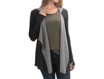 63% off Cable and Gauge Hooded Cardigan Wrap For Women
