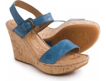 84% off Born Lenore Wedge Sandals - Leather (For Women)